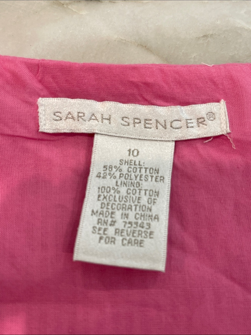 Sarah Spencer Cotton Preppy Cottage Ruffle Seersucker Dress Size 10 - Picture 7 of 8